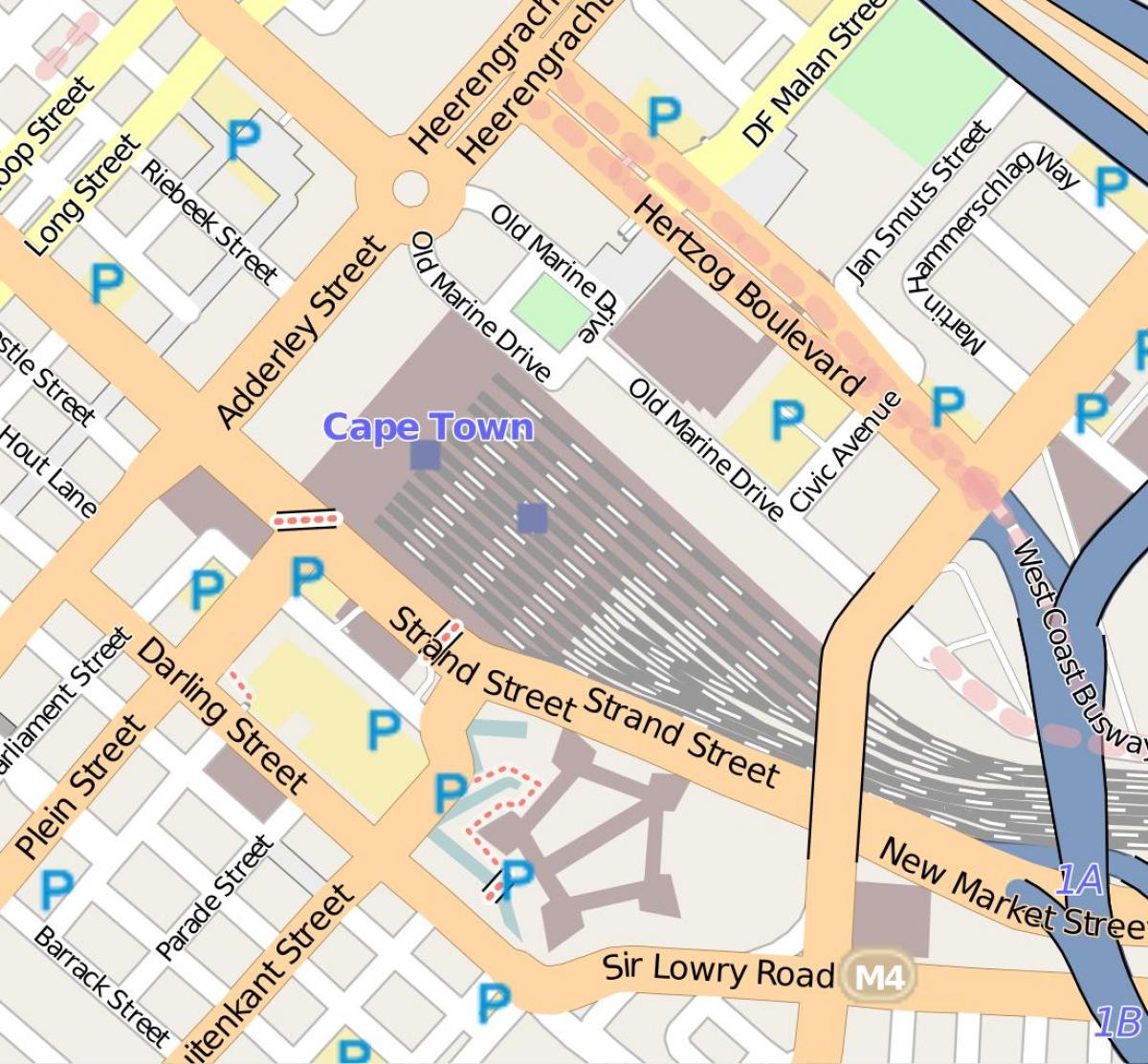 mapa de barrack street Ciudad del Cabo