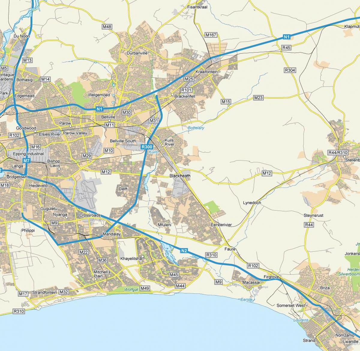 mapa de blackheath Ciudad del Cabo