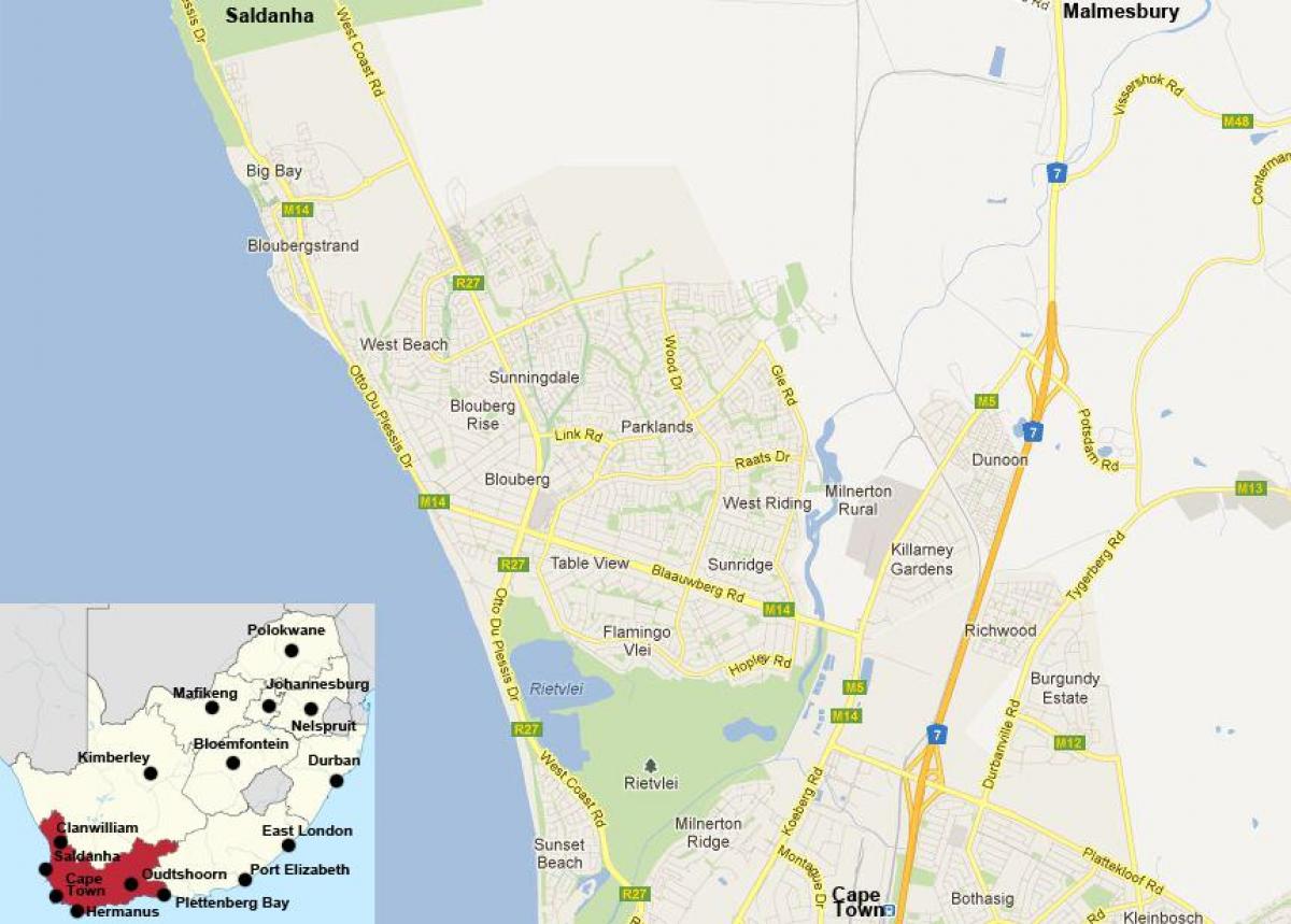 mapa de blouberg