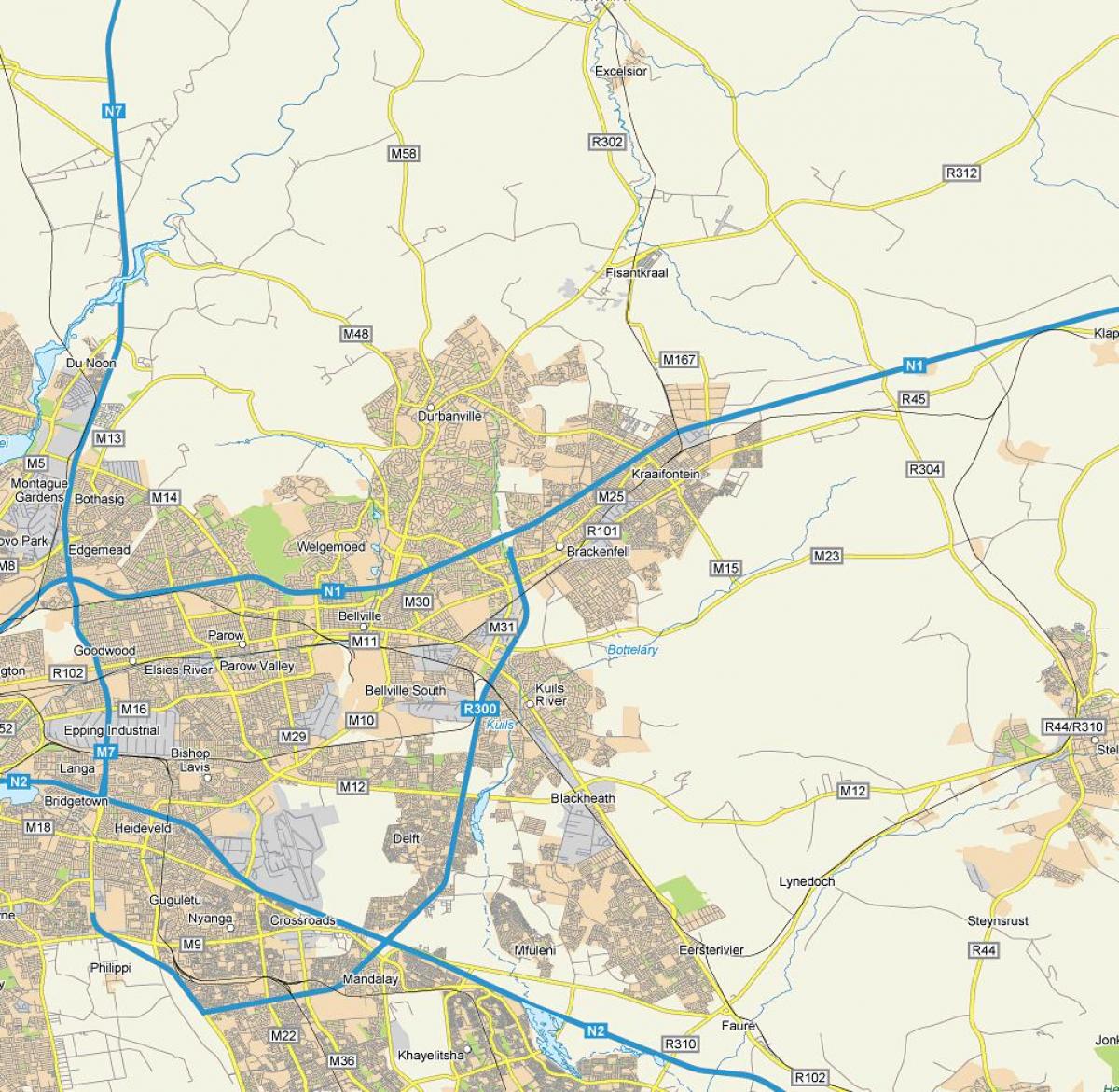 mapa de brackenfell Ciudad del Cabo