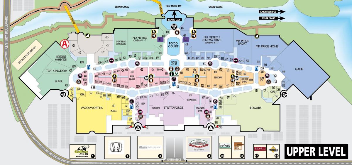 canal walk tienda mapa