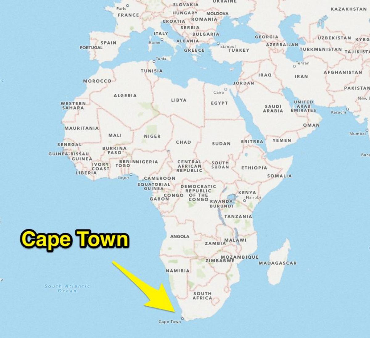 Ciudad del cabo mapa de la ciudad del Sur de África
