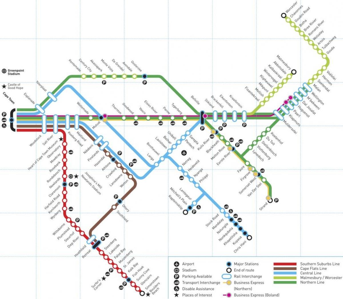 Cape Town station mapa
