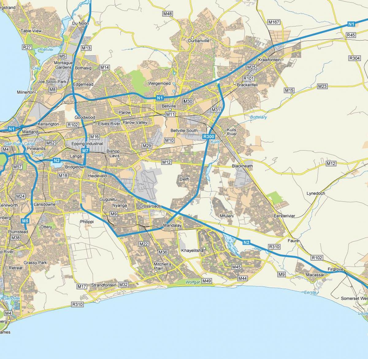 mapa de delft, Ciudad del Cabo