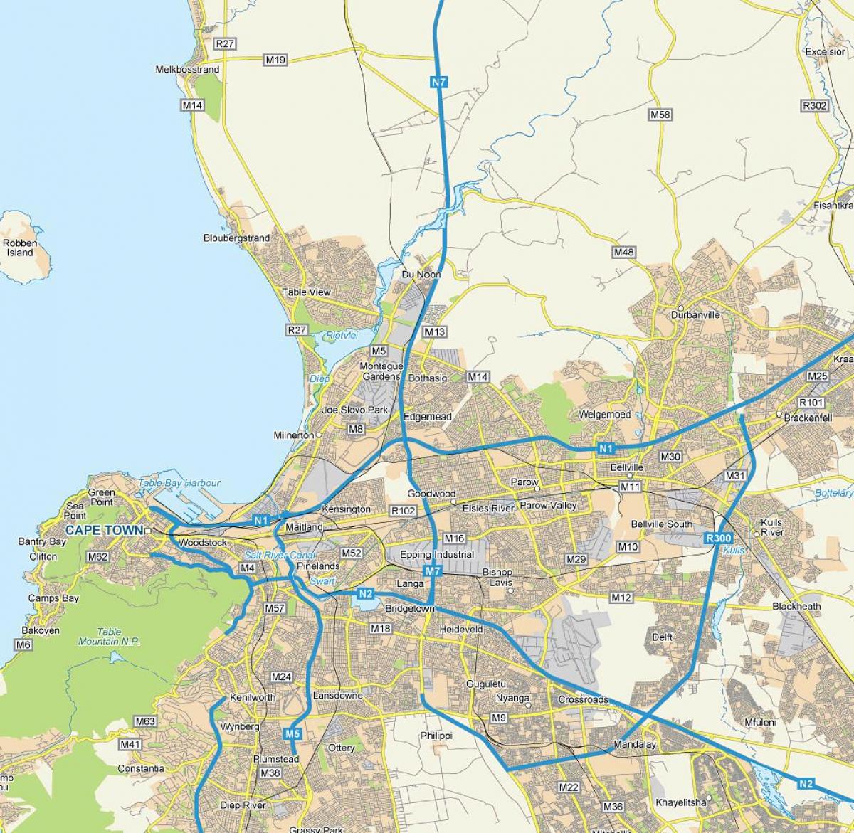 mapa de edgemead Ciudad del Cabo