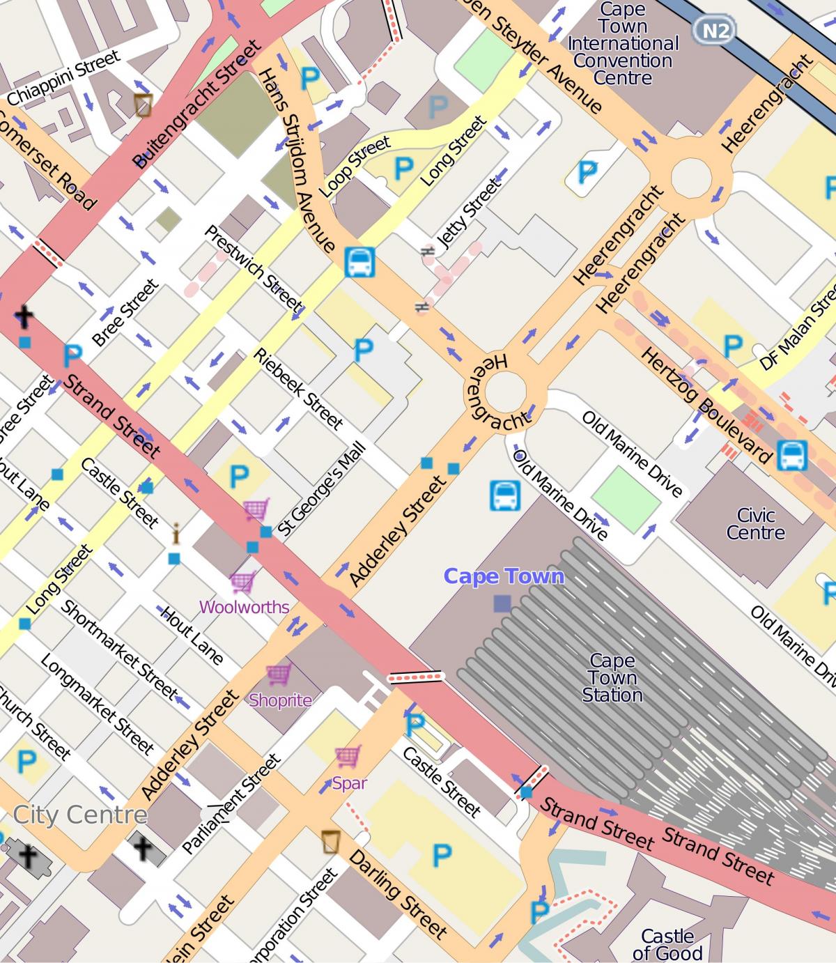 mapa de heerengracht street Ciudad del Cabo