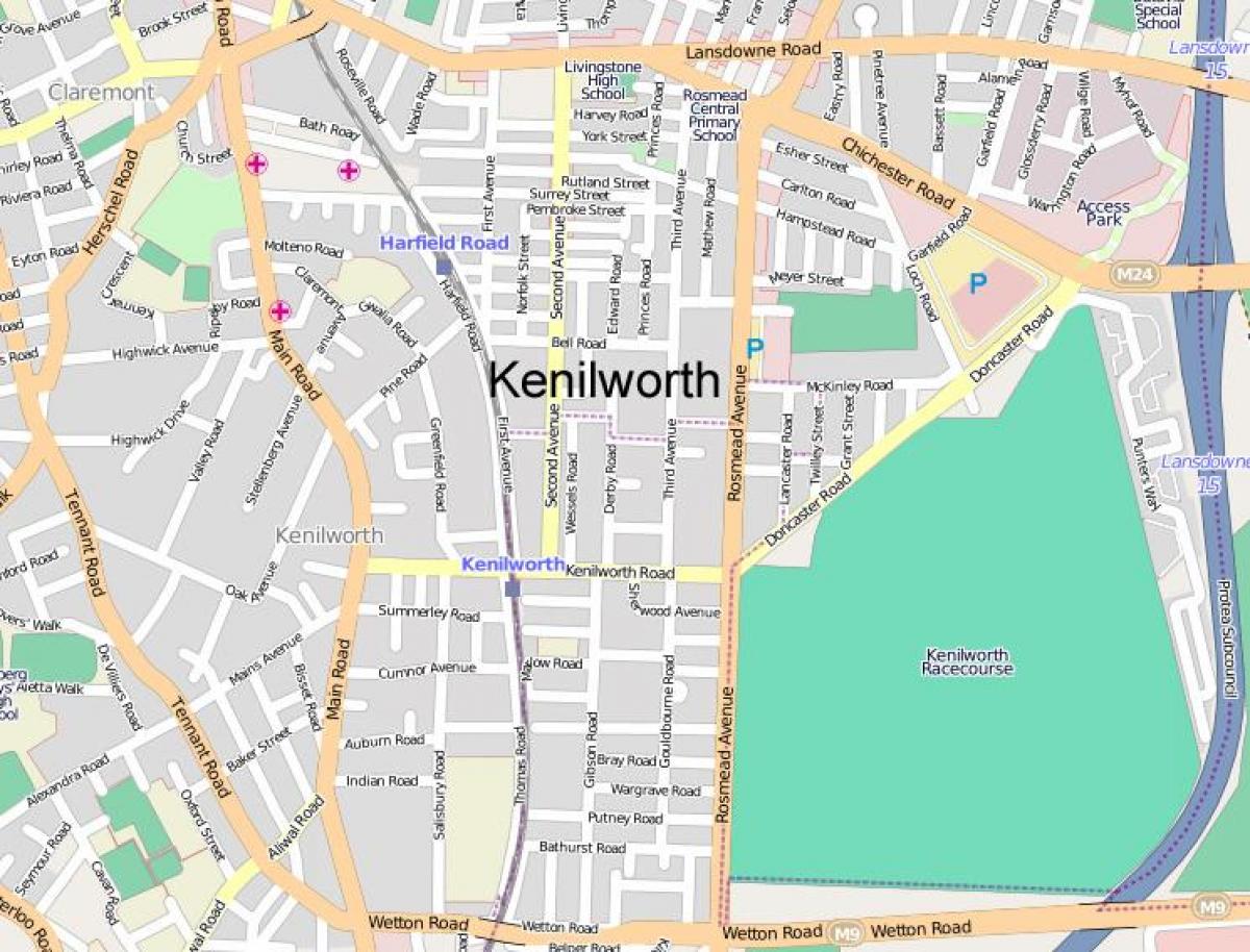 mapa de kenilworth Ciudad del Cabo