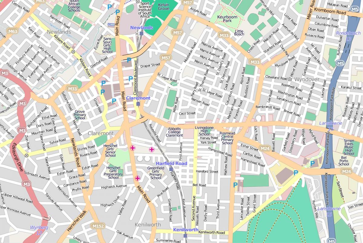 mapa de lansdowne Ciudad del Cabo