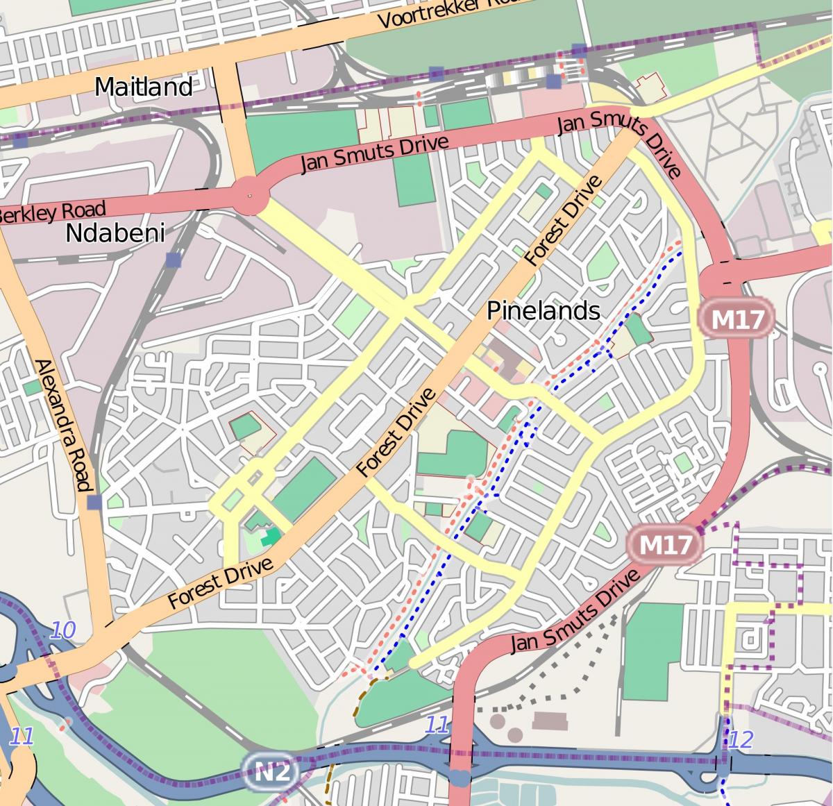 mapa de maitland Ciudad del Cabo