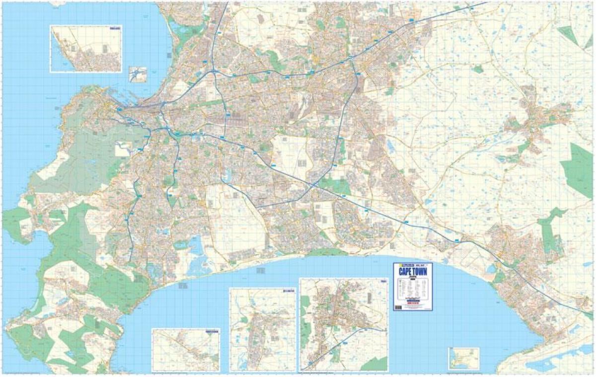 mapa de mapa de estudio de Ciudad del Cabo
