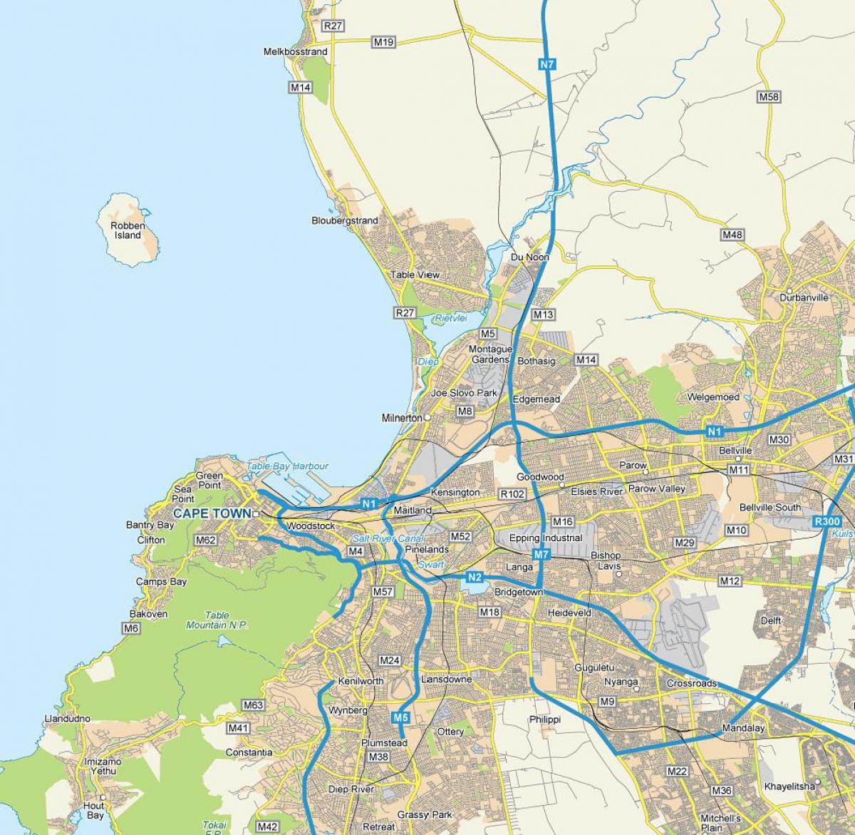 milnerton Ciudad del Cabo mapa