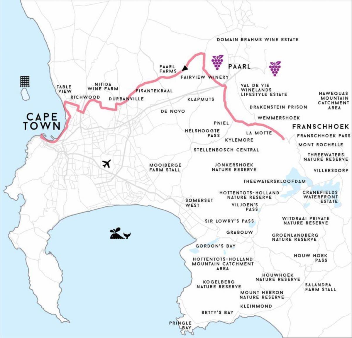 mapa de richwood Ciudad del Cabo 