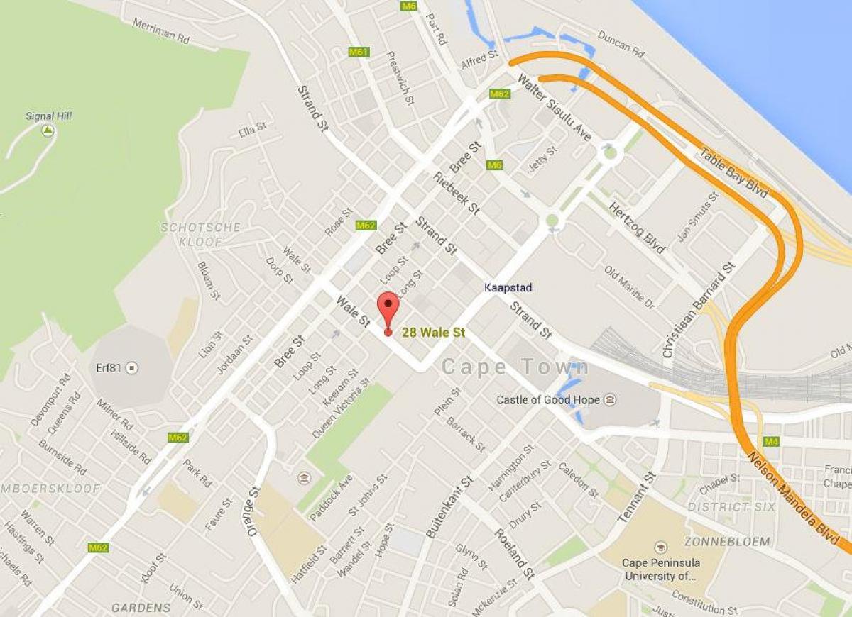 mapa de wale street Ciudad del Cabo