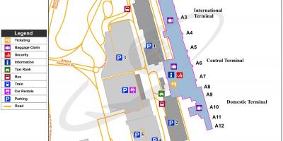El aeropuerto internacional Cape Town mapa