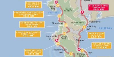 Mapa de cape argus ruta