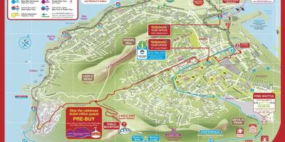 Mapa de Cape Town city sightseeing bus