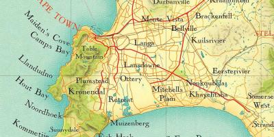 Ciudad del cabo mapa de ubicación
