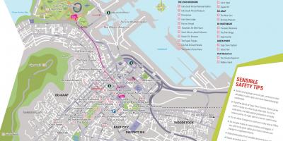 Ciudad del cabo atracciones turísticas mapa