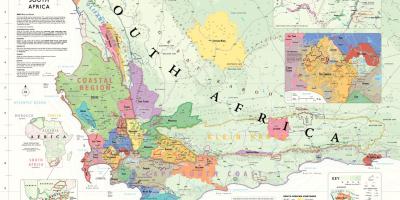 Mapa de bodegas de vino de franschhoek