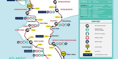 Ciudad del cabo mapa de bicicletas