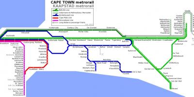 Ciudad del cabo mapa del metro