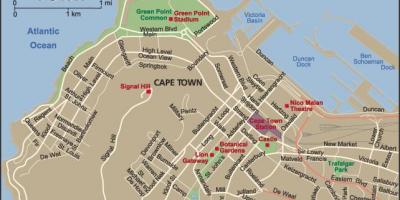 La ciudad de Cape Town visor de mapas