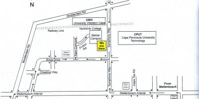 Mapa de cput campus de Ciudad del Cabo