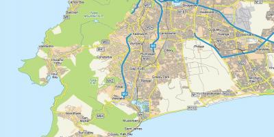 Mapa de la diep river Ciudad del Cabo