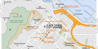 Mapa de siglo de la ciudad de Ciudad del Cabo