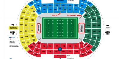 Mapa del estadio de Ciudad del Cabo