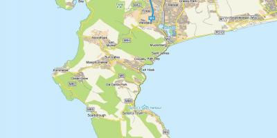 Mapa de fish hoek el Sur de África