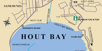 Mapa de la bahía de hout mapa de Ciudad del Cabo