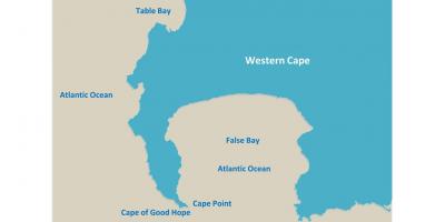 Mapa de la tabla de la bahía Sur de África