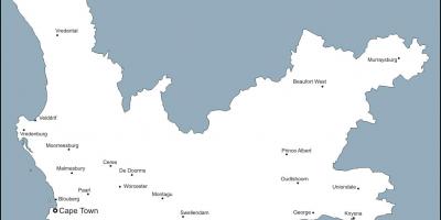 Mapa de Cabo occidental de las Ciudades