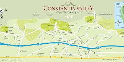Mapa de constantia Ciudad del Cabo