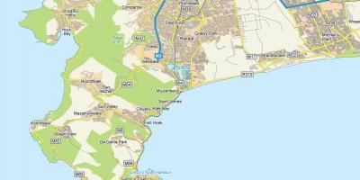 Mapa de muizenberg Ciudad del Cabo