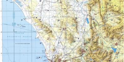 Ciudad del cabo mapa topográfico