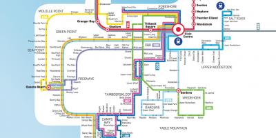 Ciudad del cabo mapa de autobuses