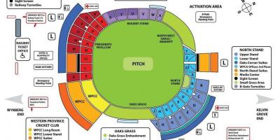 Newlands de cricket stadium mapa