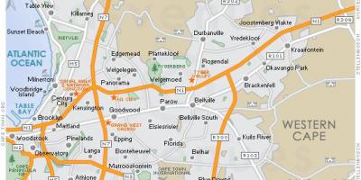 Mapa de plattekloof Ciudad del Cabo
