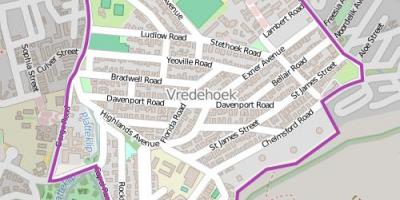 Mapa de vredehoek Ciudad del Cabo
